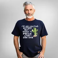 I'm No Cactus Expert Men's T-Shirt – Navy, 2X-Large