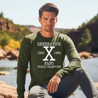 Generation X - FAFO World Champions Long Sleeve T-Shirt – Military Green, X-Large