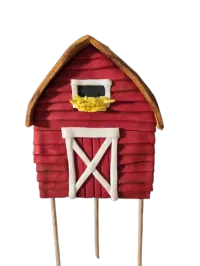 Fondant Barn Cake Topper | Farmyard Collection – Image 1