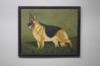 Vintage Pet Portrait Painting Juan Baldor – Image 1
