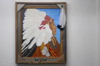 Native American Chief Framed Artwork Juan Baldor – Image 1