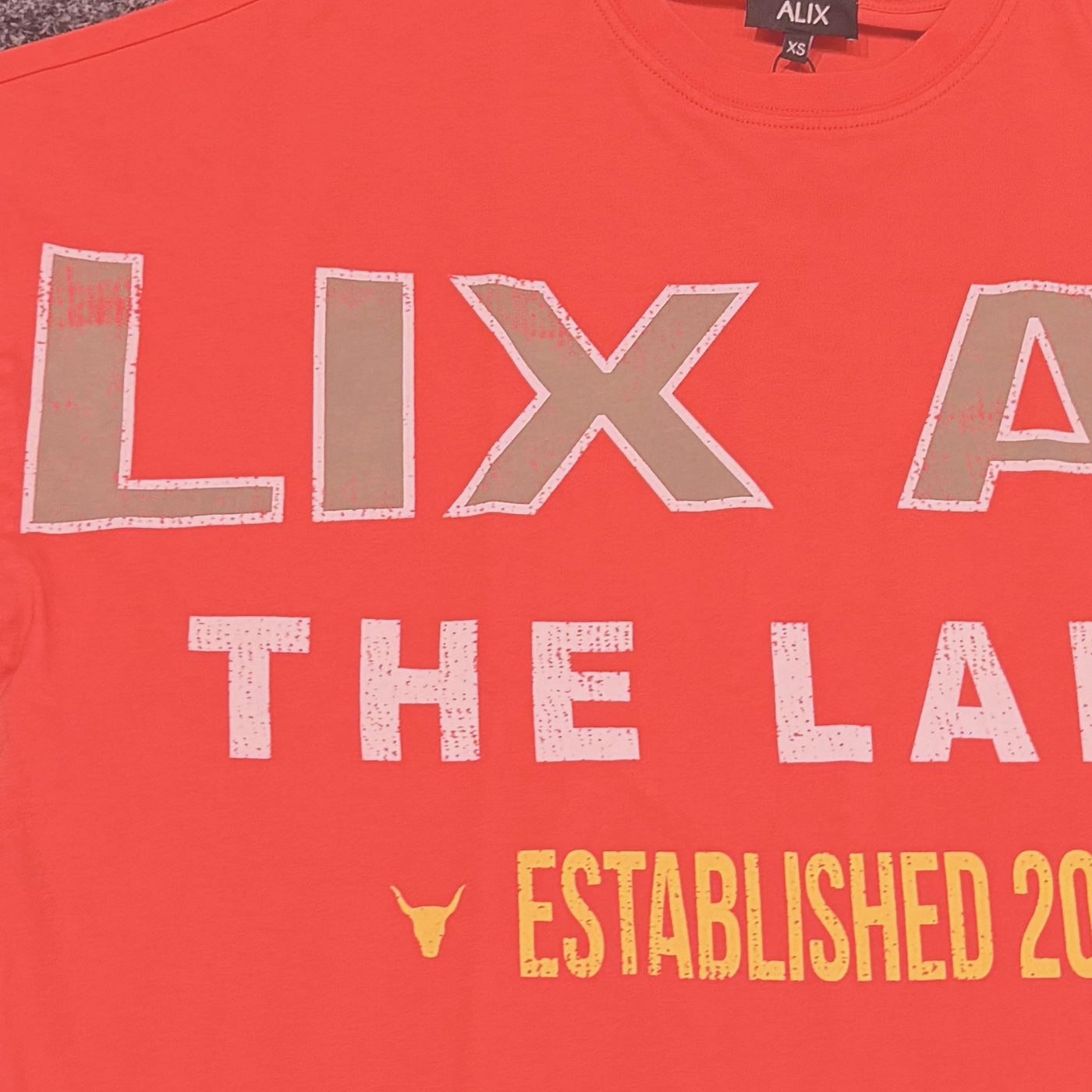 ALIX Oversized T-Shirt mit Logoprint – Coral – Image 3