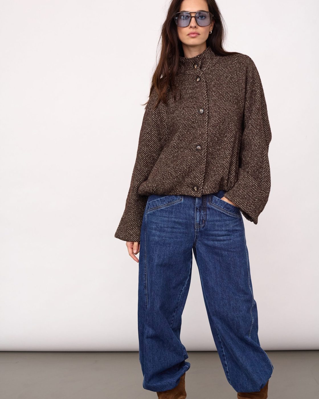 CoCouture Jacke Sacha Ballonform Dunkelbraun – Image 5