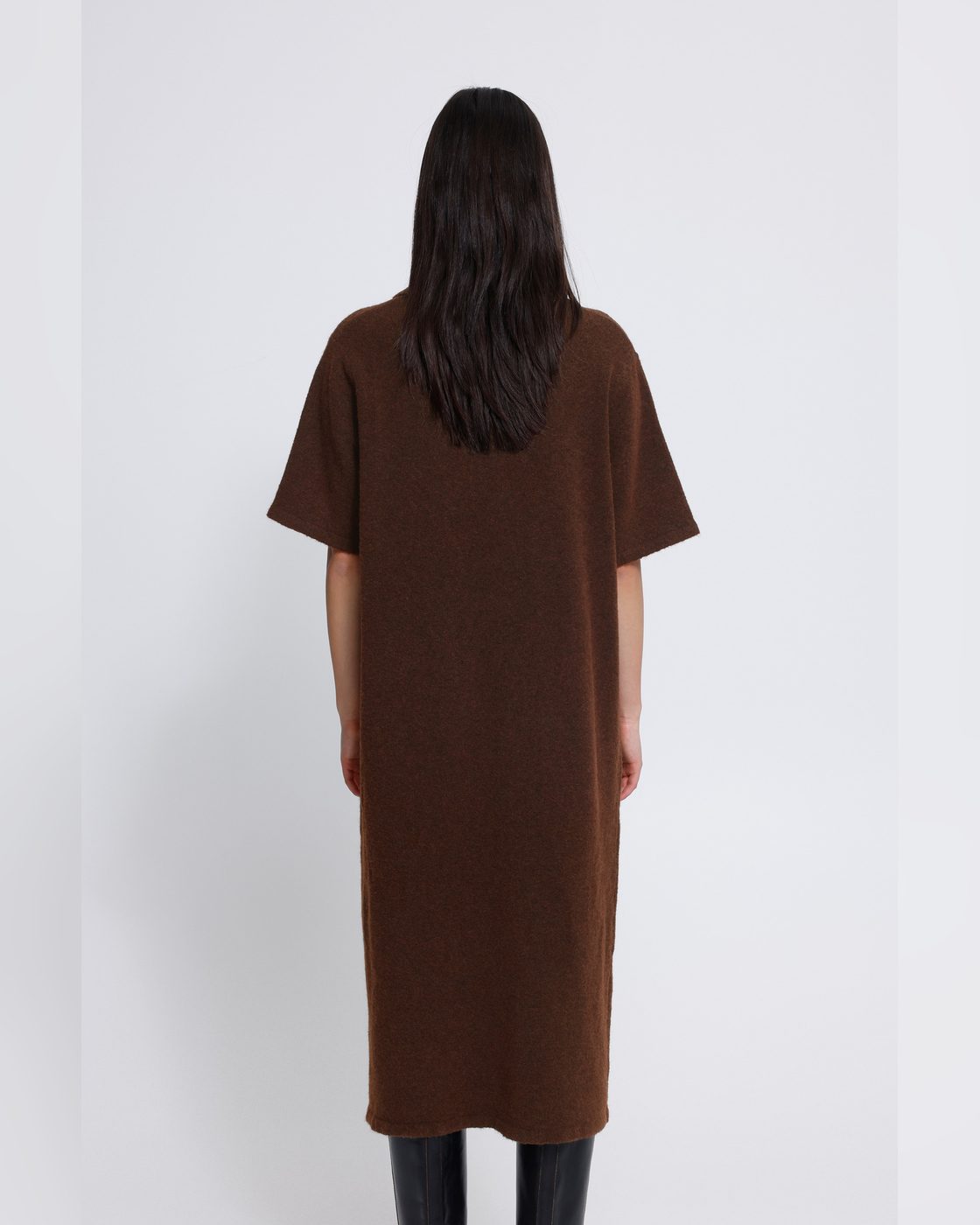 ICHI Strickkleid Dasila Polokragen Braun – Bild 4