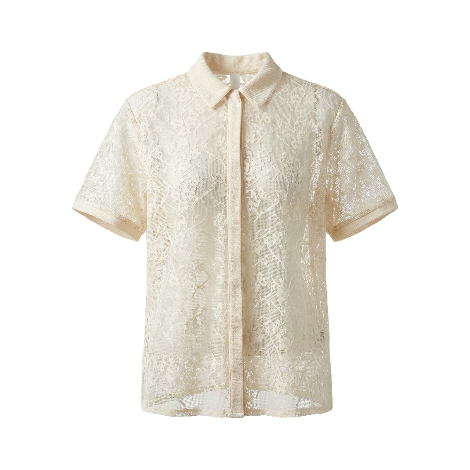 Sofie Schnoor CARMEN SW SHIRT Spitzenbluse Creme - Vintage-Lace-Look – Image 1