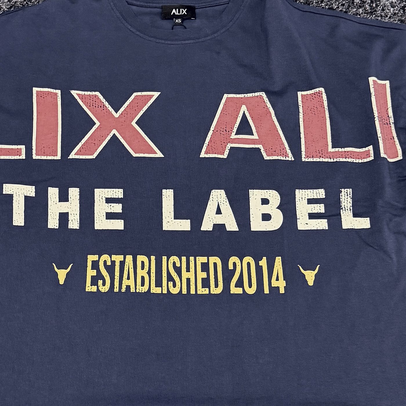 ALIX Oversized T-Shirt mit Logoprint – Navy – Image 3