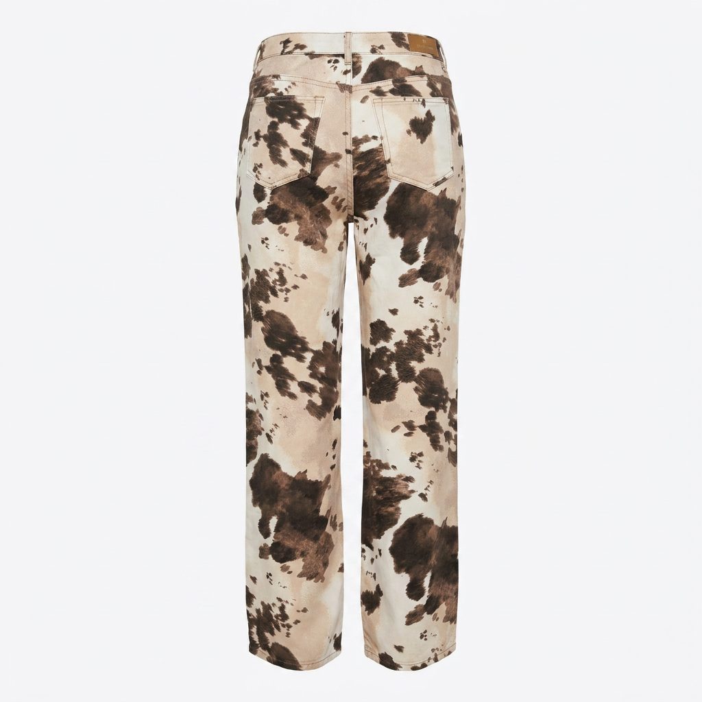 Summum Damenhose 4s2956 - Wide-Leg Statement-Hose im Kuhfell-Print – Image 2