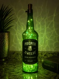 Proper Twelve Irish Whiskey Bottle Light – Artisan Bar Décor – Image 1