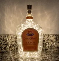 Crown Royal Peach Bottle Light – Handcrafted Whiskey Décor – Image 1