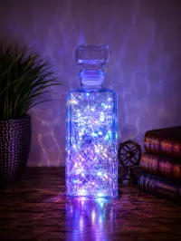 Clear Whiskey Decanter Light  – Handcrafted Luxury Ambient Décor – Image 1