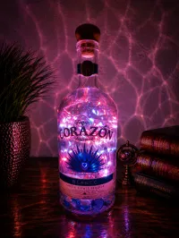 Corazon Tequila Blanco – Handmade LED Home Décor – Blue Gems