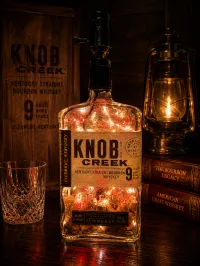 Knob Creek 9 Year Whiskey Bottle Lamp – Image 1