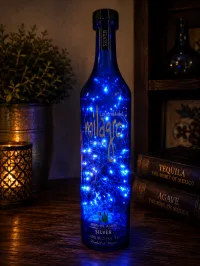 Milagro Silver Tequila Fairy Light Bottle Home Décor – Image 1
