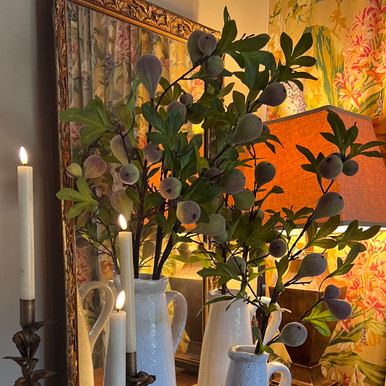 35" Real Touch Flocked Fig Stem | Fall Greenery & Floral Decor – Image 3