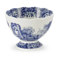 Spode Blue Italian Footed Dish | 4.75" Porcelain Dish – Image 1