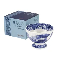 Spode Blue Italian Footed Dish | 4.75" Porcelain Dish – Image 2