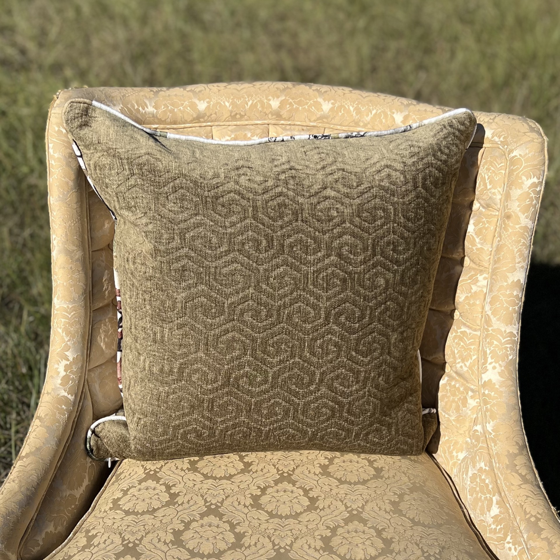 The Pine Apple House Nikko Antique Chinoiserie Pillow | The Pine Apple House | 22" – Image 4