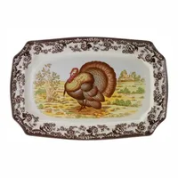Spode Woodland Turkey Rectangular Platter 17.5" – Image 1