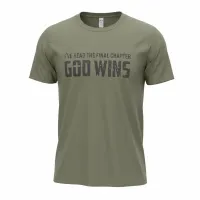 GOD Wins T-shirt – S, Military Green