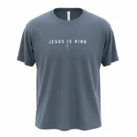 Jesus is King Tee – Vintage Navy, S
