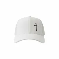 The Cross – One size fits all, White, Curved brim