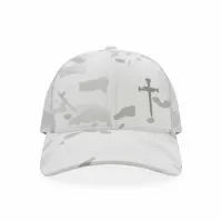 The Cross – One size fits all, Snow Camo, Curved brim
