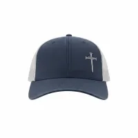 The Cross – One size fits all, Navy, Curved brim