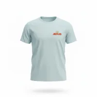 Jesus Saves Tee – Light blue, S