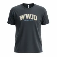 WWJD Heavyweight Tee – Dark gray , S