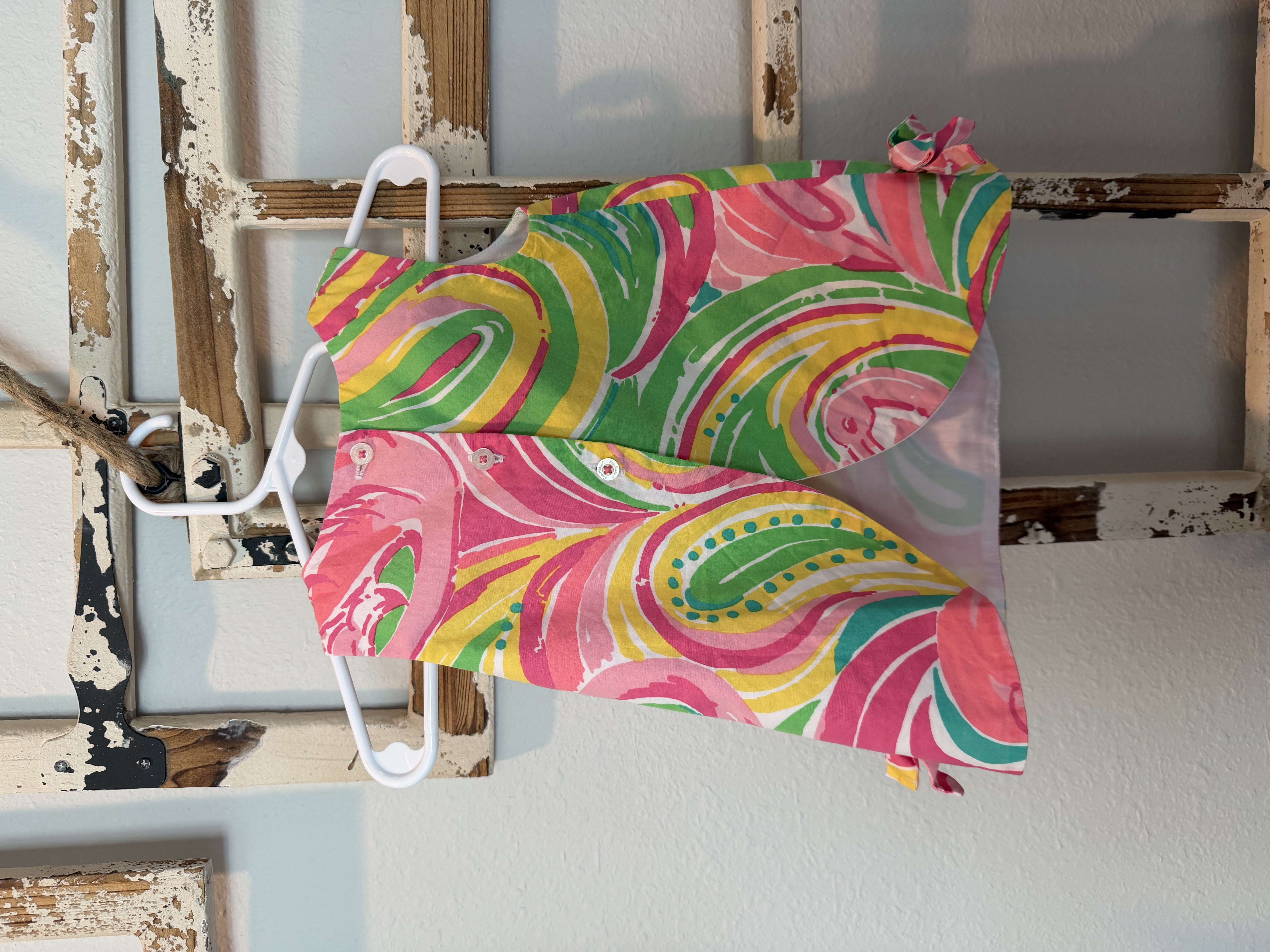 Baby Lilly Shift Dress & Bloomers 3–6M – All Nighter Flamingo – Lilly Pulitzer – Image 2
