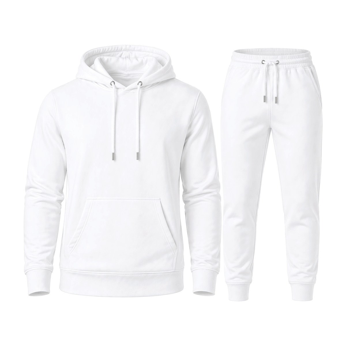 Pullover Hoodie Set – 1 Count Wholesale Pack – White, Medium