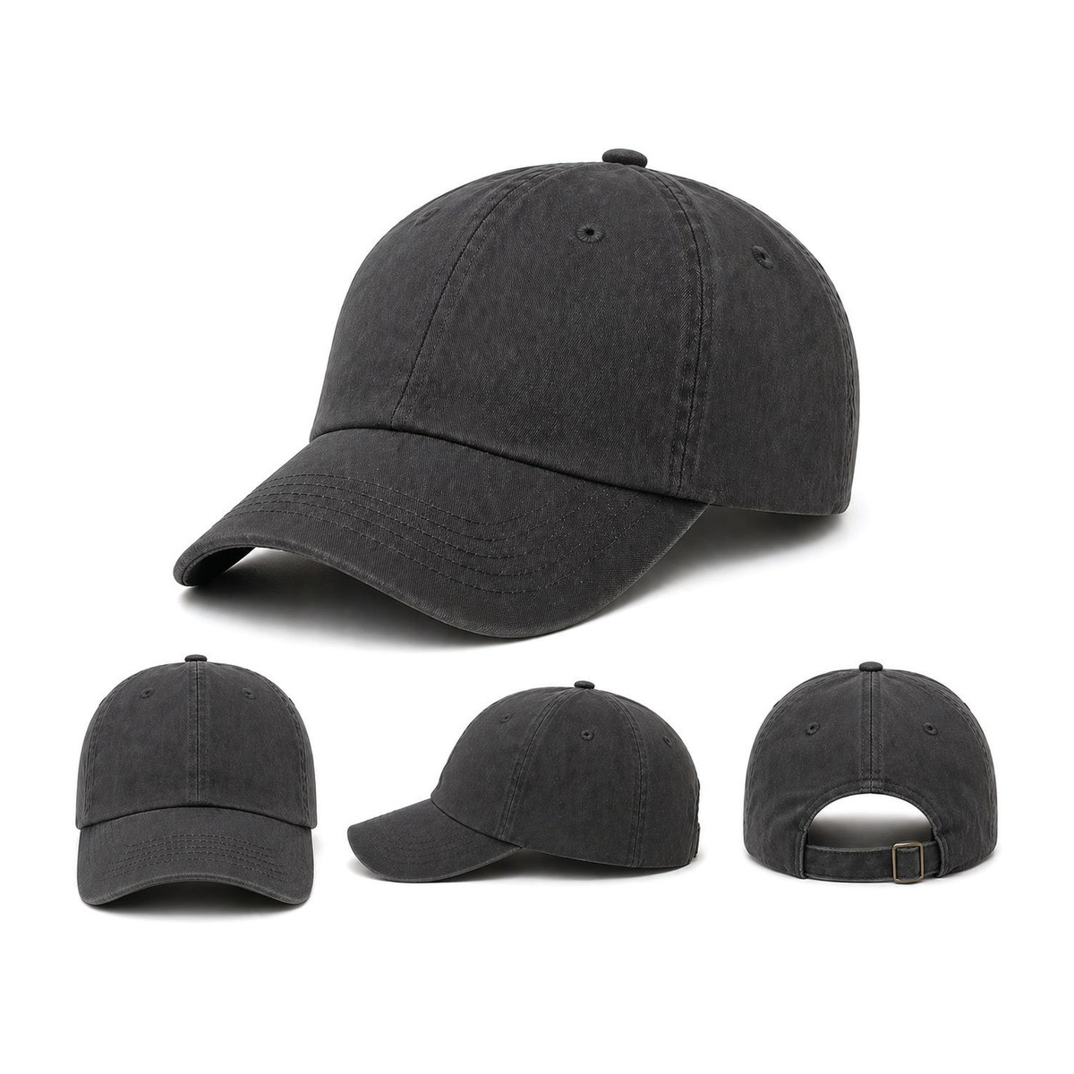 Plain Hat – 12 Count Wholesale Pack – Charcoal