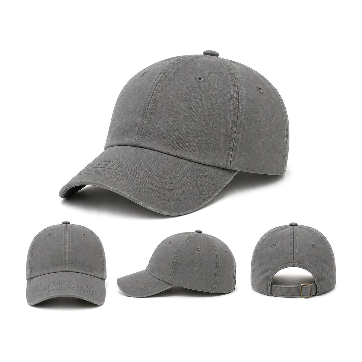 Plain Hat – 12 Count Wholesale Pack – Grey
