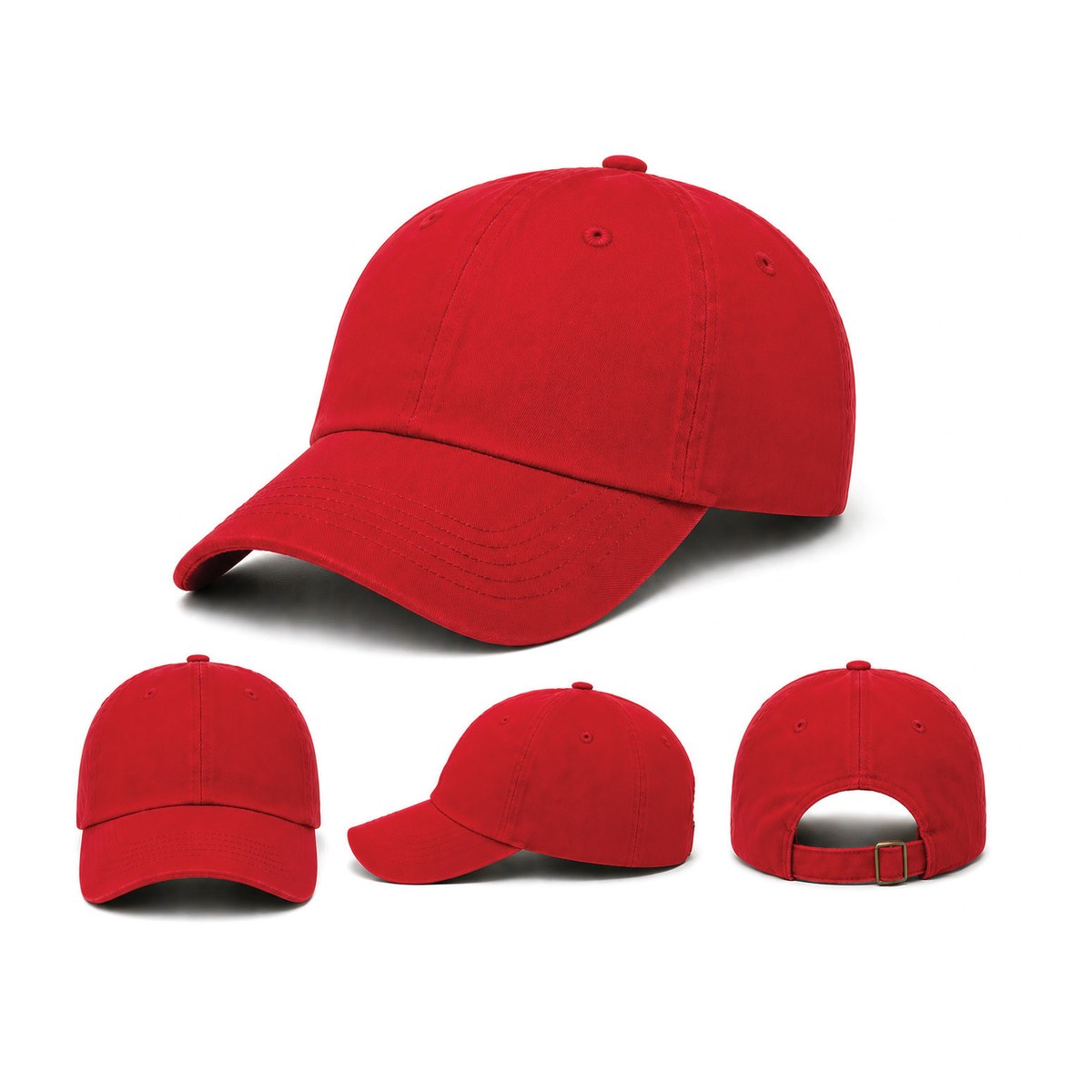 Plain Hat – 12 Count Wholesale Pack – Red