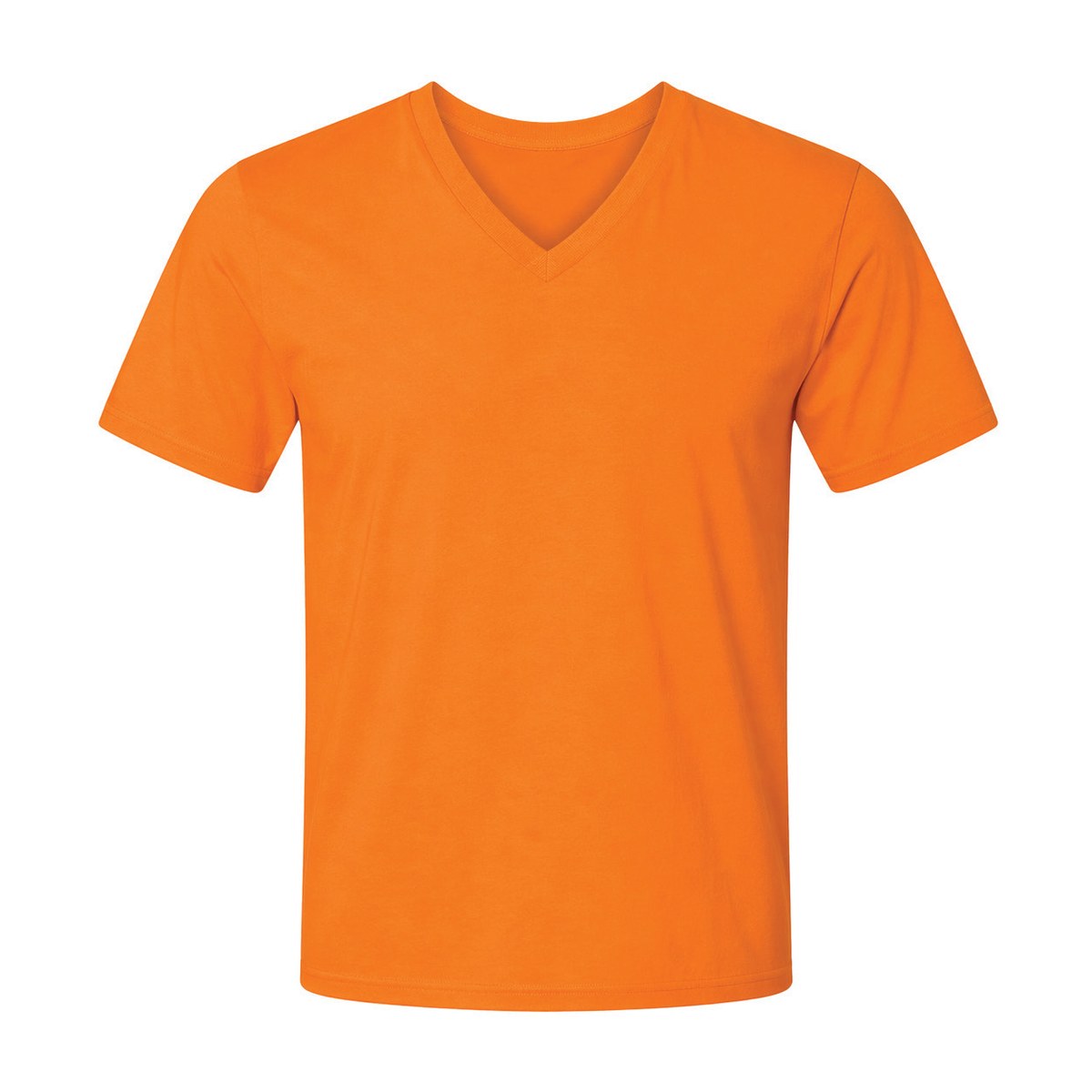 V-Neck T-Shirt – 6 Count Wholesale Pack – Orange, 6XL