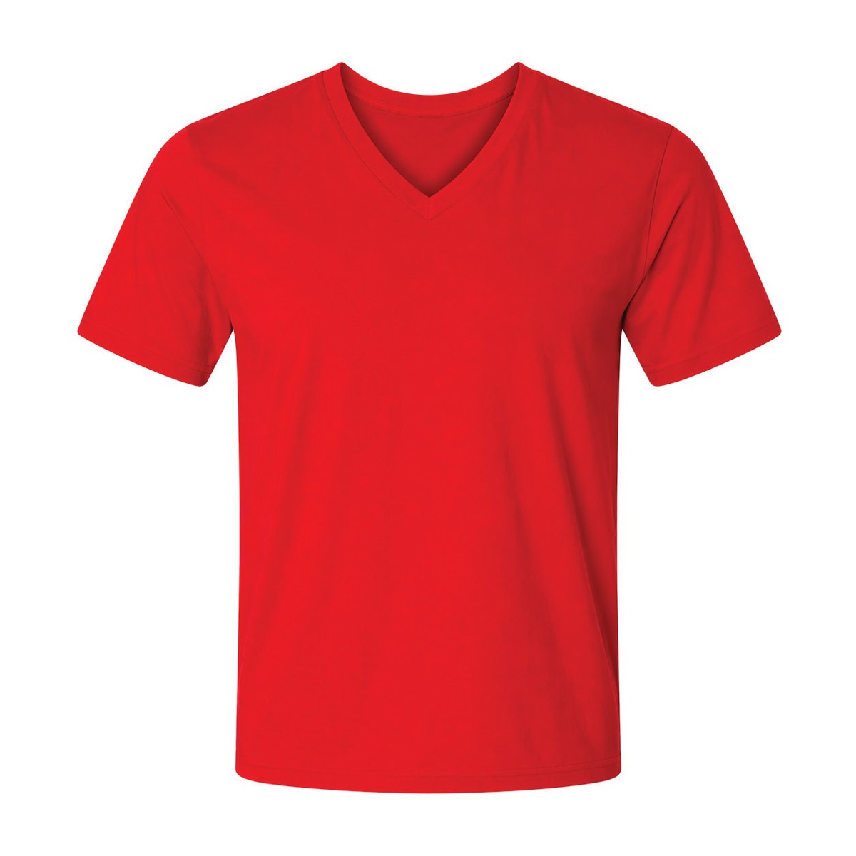 V-Neck T-Shirt – 6 Count Wholesale Pack – Red, 5XL
