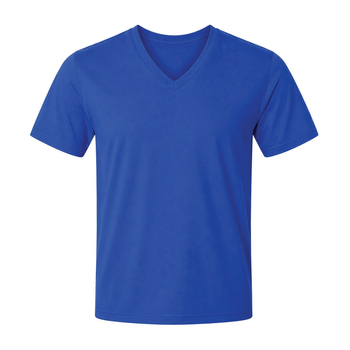 V-Neck T-Shirt – 6 Count Wholesale Pack – Royal Blue, 2XL