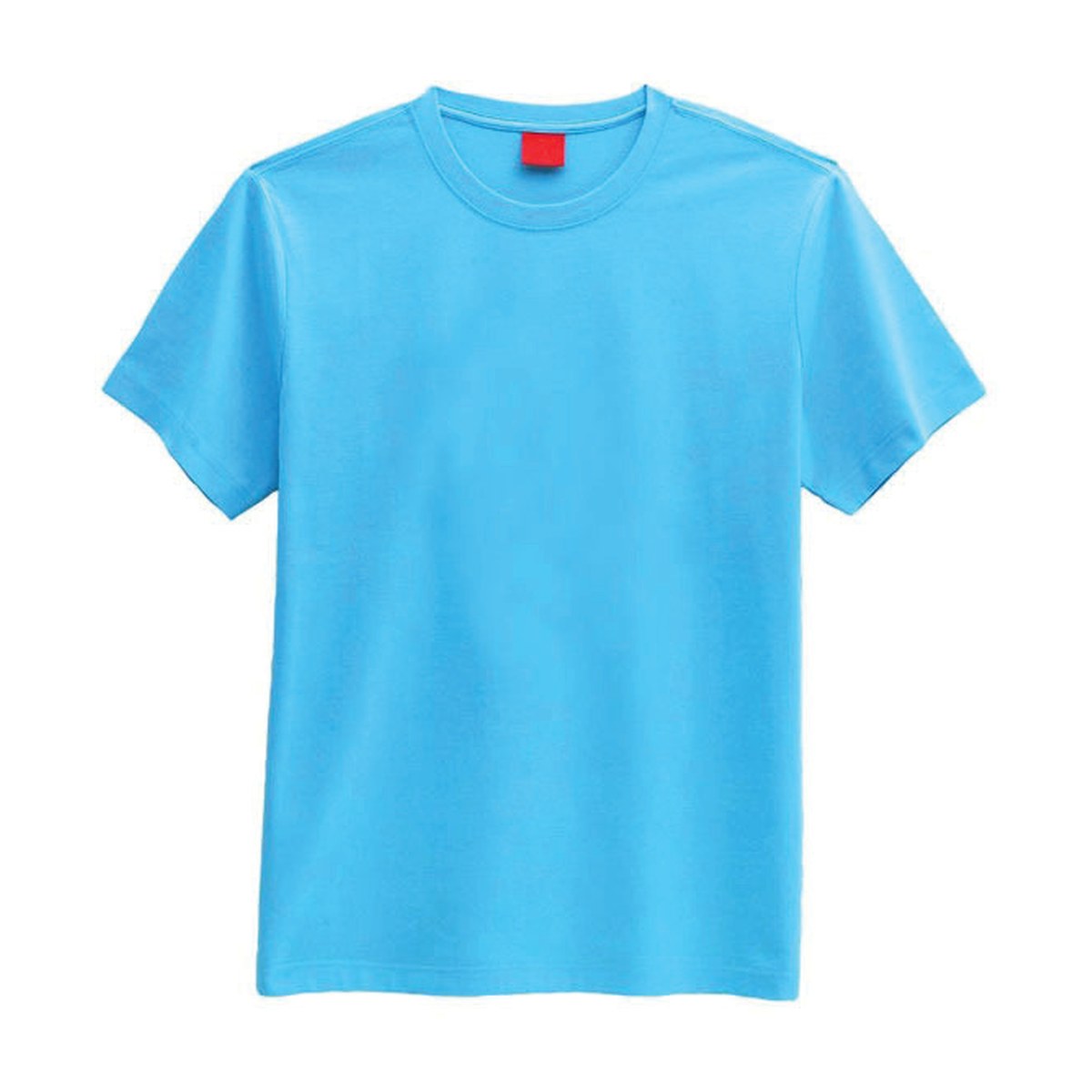 Crew Neck T-Shirt – 6 Count Wholesale Pack – Sky Blue, 6XL