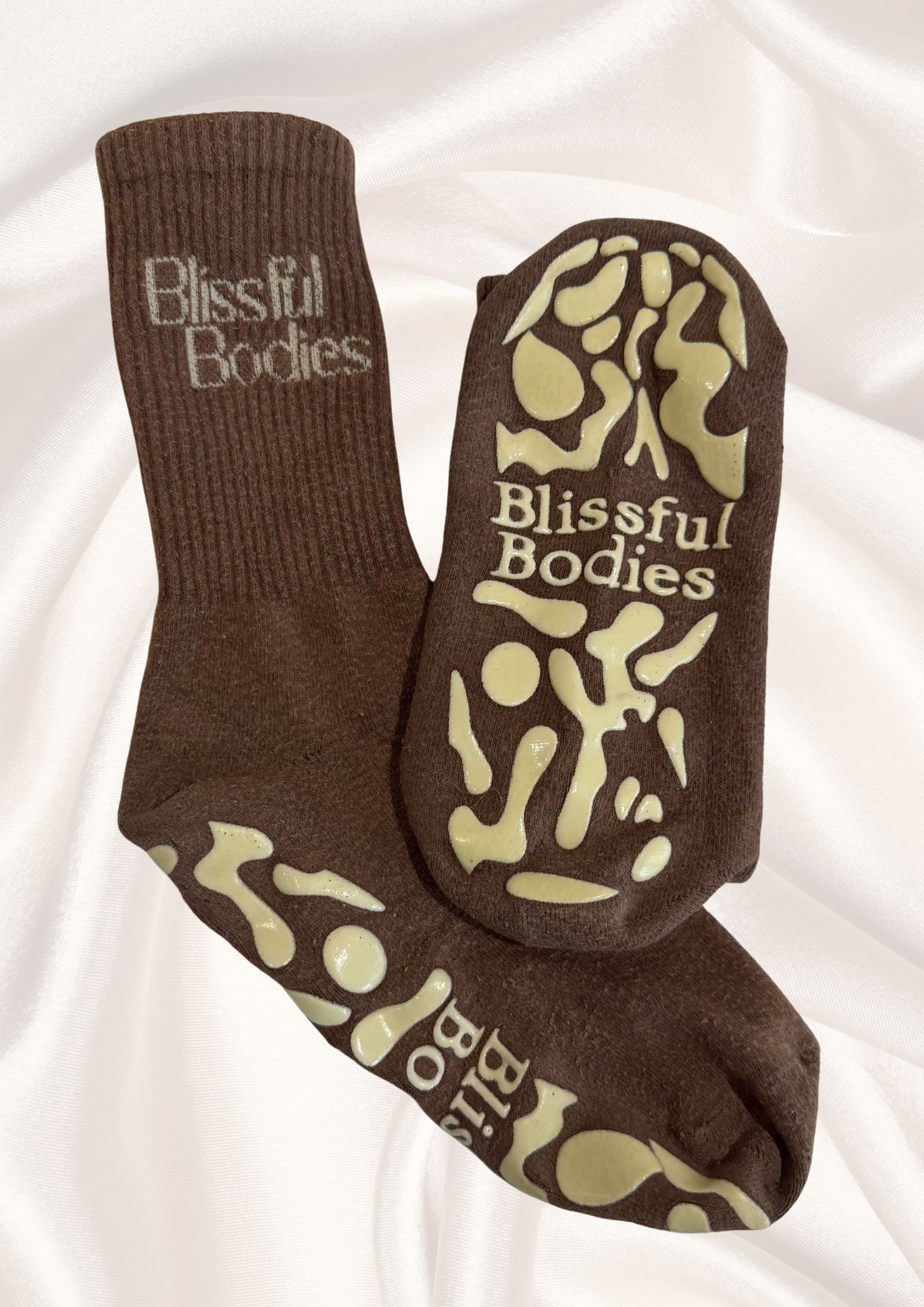 Grippy socks  – Chocolate brown swirls