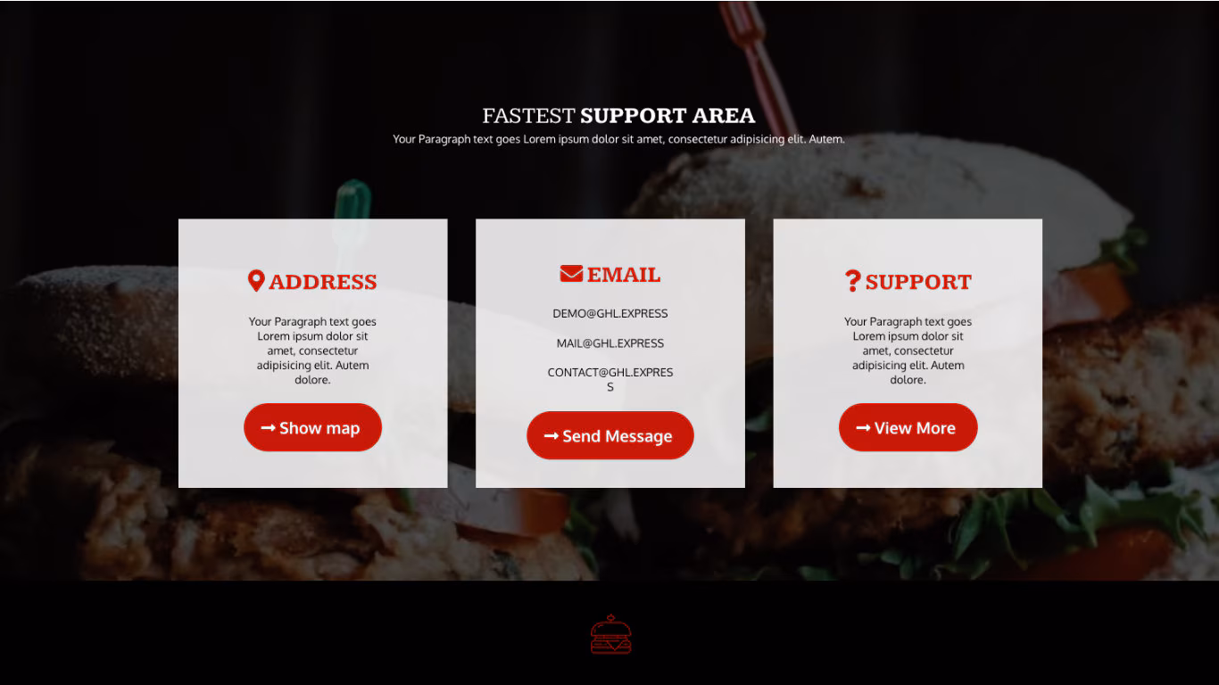 Hamburger Restaurant Website Template – Image 9