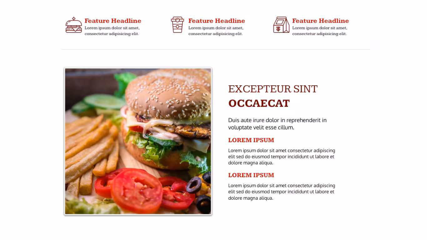 Hamburger Restaurant Website Template – Image 8