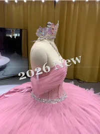 Pink Off Shoulder Quinceanera Dress – Image 11