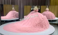 Pink Off Shoulder Quinceanera Dress – Image 6