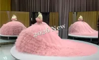 Pink Off Shoulder Quinceanera Dress – Image 8