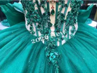 Green Off Shoulder Dress – Image 7