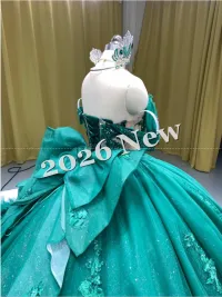Green Off Shoulder Dress – Image 6