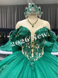 Green Off Shoulder Dress – Image 3