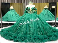 Green Off Shoulder Dress – Image 2
