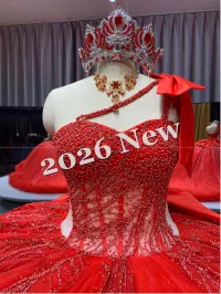 Red Long Trail Dress – Image 1