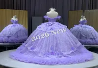 Off the Shoulder Purple Dress – Image 3